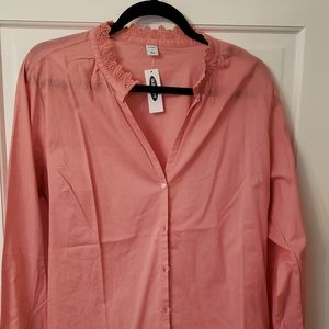 NWT pink Old Navy button up shirt  large